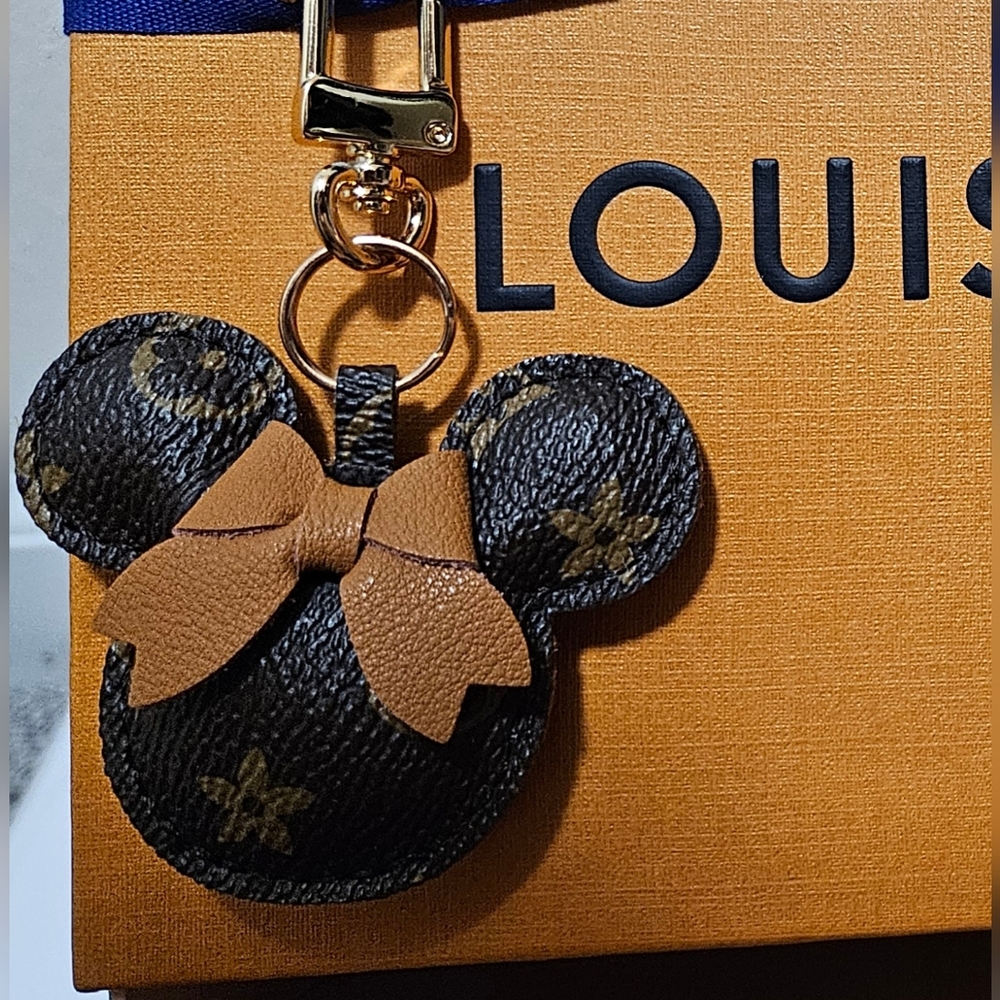 Louis Vuitton Gold Brown Key Card Holder